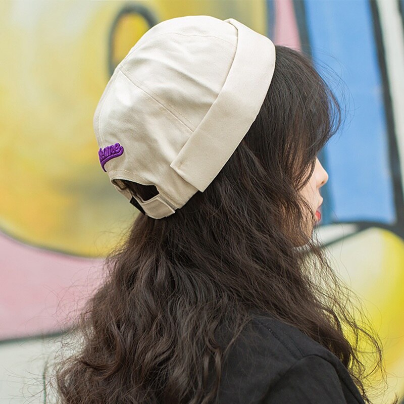 Kvindelige brimless beanie hip hop skullcap docker melon sømand kort hatte