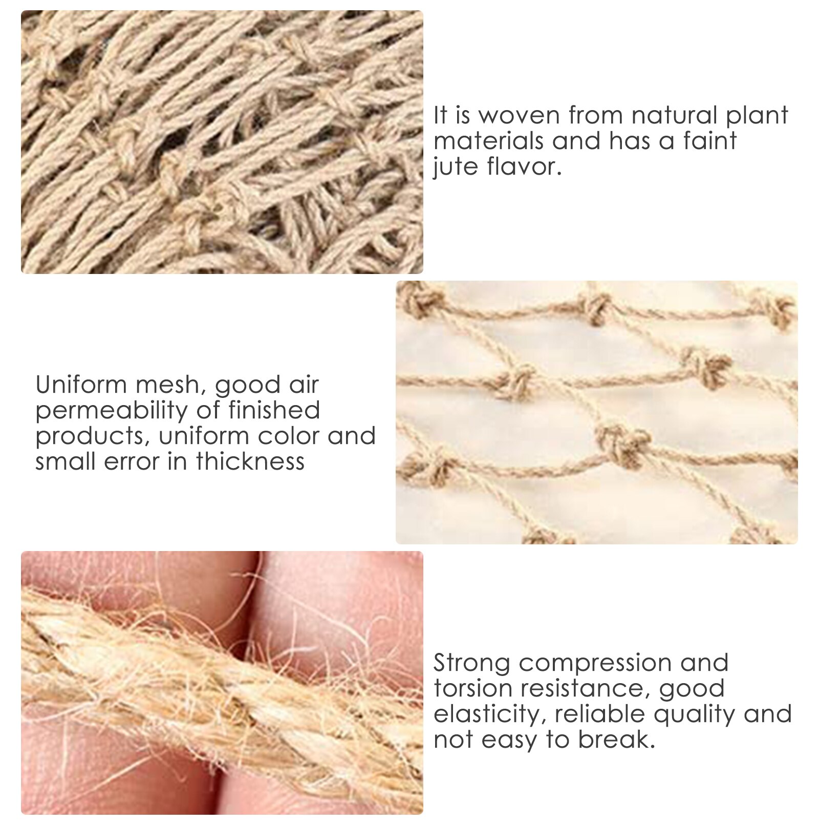 Plant Support Netting, 3mm Natural Jute Rope Plant Climbing Garden Netting Trellis for Climbing Plants Bean Fruits Retro