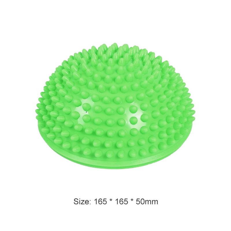 Pelota de equilibrio inflable para Yoga, pelota de media esfera para ejercicios de masaje, gimnasio, Pilates, Fitness, Fitball de goma: Green