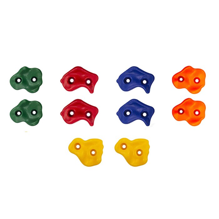 10 Stks/set Rock Muur Klimmen Houdt Voor Kinderen, Indoor En Outdoor Speeltuin Spelen Set Slide Accessoires Met Montage Hardware: 10PCS Colorful
