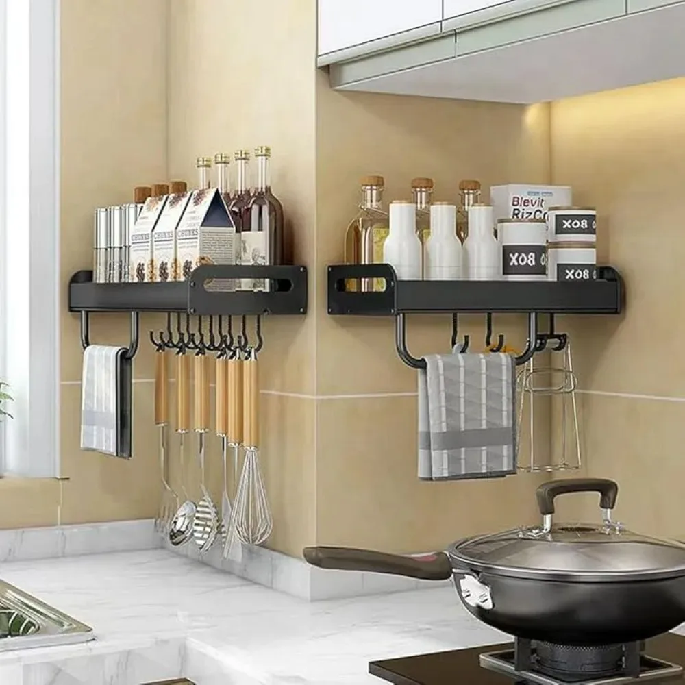 Horizontal Utensil Storage Rack Kitchen Utensil Storage Rack - Wall Mounted - Meta... – Grandado