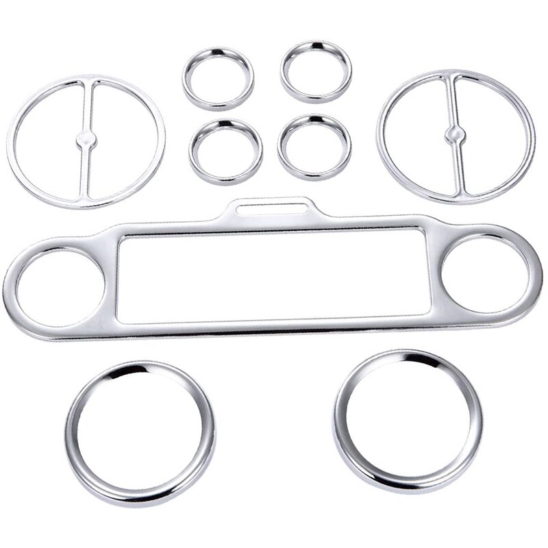 9 PCS Stereo Accent Speeeter Speaker Trim Ring Set for Electra Street Glide Ultra Classic Models 1986: Default Title