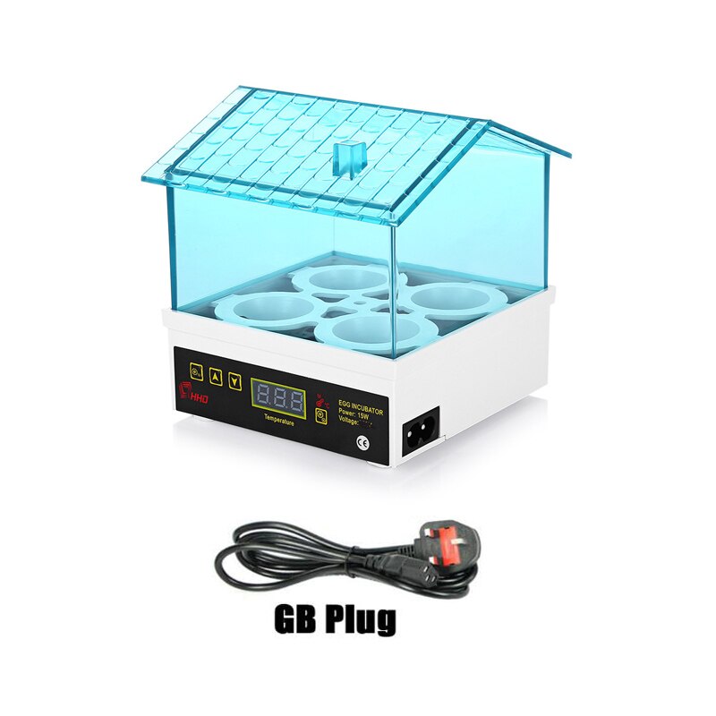 4 kpl munahautomo hautomo mini digitaalinen lämpötila brooder farm brooder viiriäinen muna hautomo hautomo laitteet lapsille: Gb -pistoke / 110v