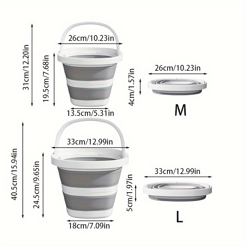 【bärbar hopfällbar vattenhink】mångsidig förtjockad vattenhink med stor kapacitet - campingplastbalja för hem, utomhusbruk, trädgårdsskötsel