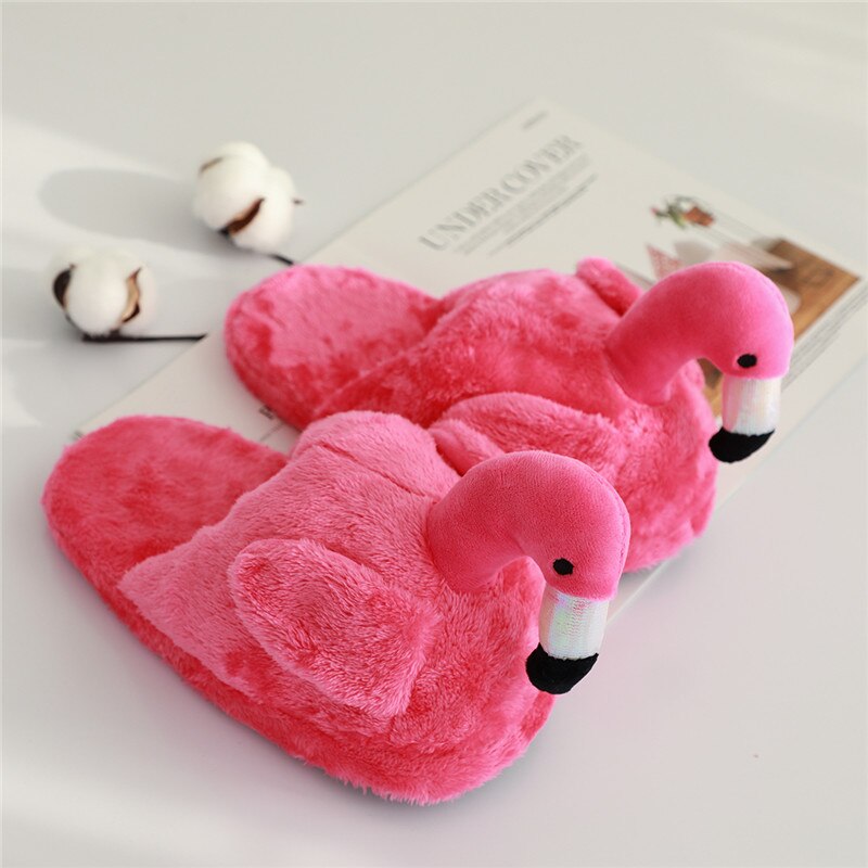 1 st vinter härliga hemtofflor chausson skor dam flamingo tofflor pantuflas unicornio pantoufle femme varma bomullsskor