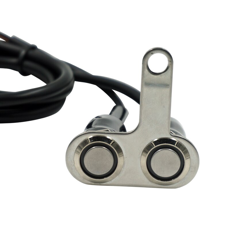 Stainless Steel Motorcycle Switch ON-OFF Handlebar Adjustable Mount Waterproof Switches Button DC12V With LED Light