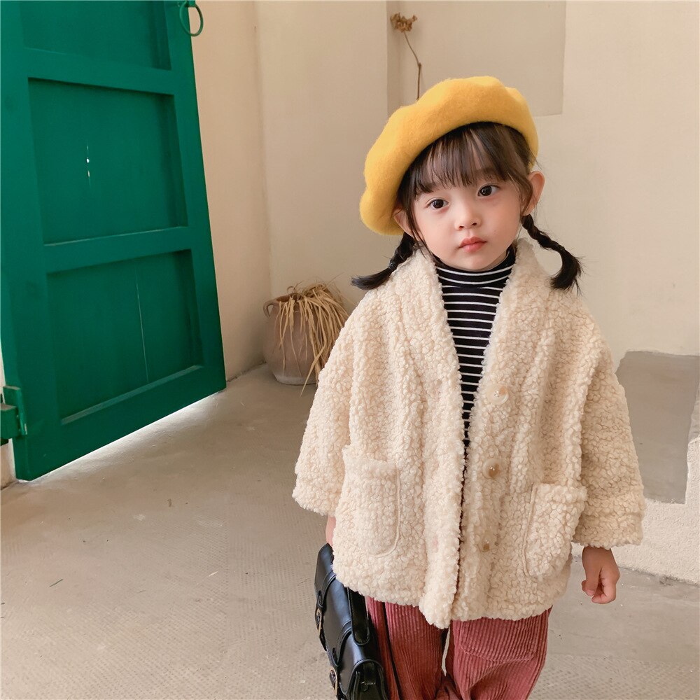 Baby winterkleding meisjes jassen winter kindermeisjes wollen jassen kinderen fluwelen dikke warme jas peuter bovenkleding 2-7y