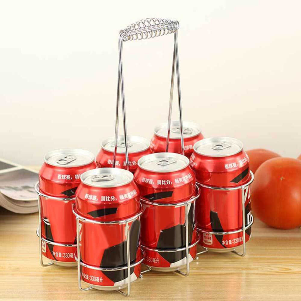 6 Bottle Beer Holder Party Beer Basket Rack Wine Caddy Stand for Home BBQ Hotel Bar Wine Beer Bottles For Home Bar Display