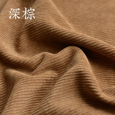 Tissu velours côtelé uni, 50x150cm, rayures en relief, vêtements de bricolage, Textiles de maison, matériaux de couture: brown