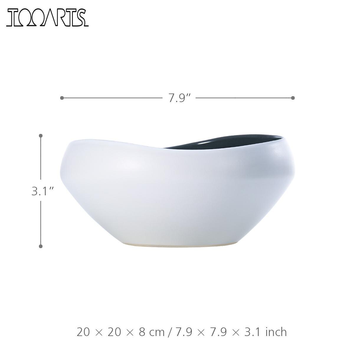 Ceramic tableware Fruit Bowl Salad Bowl Decorative Centerpiece Bowl Soup Plate for Fruit Salad Modern as a