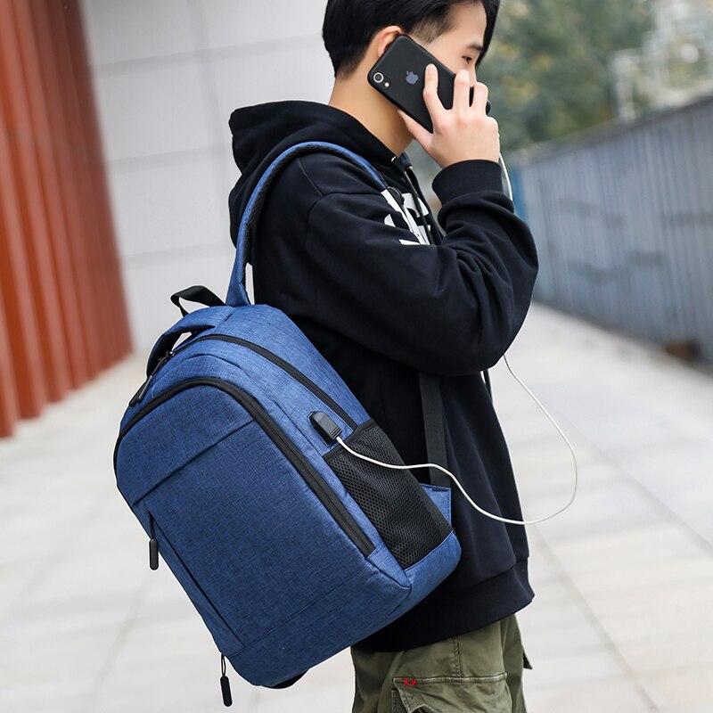 Nylon oplaadrugzak schooltas voor tienerjongens boekentas heren schoudertas reistas mochilas viajesbolsos mochilas de mujer