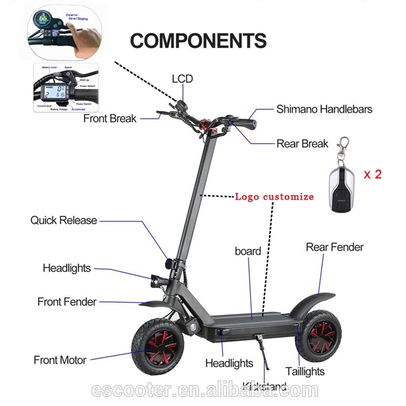 Ecorider  e4-9 terrängcykel elektrisk skoter metallfäste stänkskärm skydd inte inkludera motor