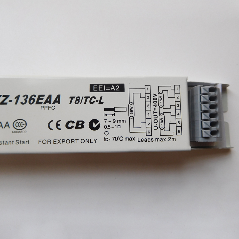 3 aaa yz -136 eaa pikakäynnistysloistelampun elektroninen liitäntälaite  t8/ tc: lle -l 36 x 1 x 2 18 x 2 lamppua  ac 220-240v ccc ce cb
