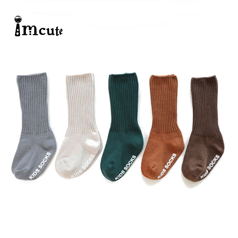 Imcute Baby Jongens Winter Sokken Cartoon Beer Kids Lente Herfst Katoen Geribbelde Houden Warme Vloer Anti-Slip Meisjes sokken