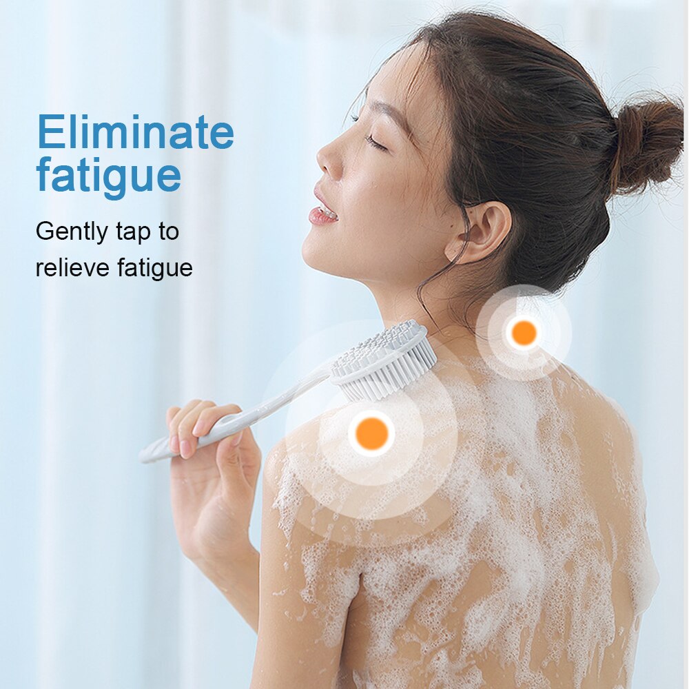 Multifunktionale Silikon Pinsel Körper Lange Griff Doppelseitige Schlecht Dusche Pinsel Zurück Massage Peeling Hauch Körper Peeling Pinsel