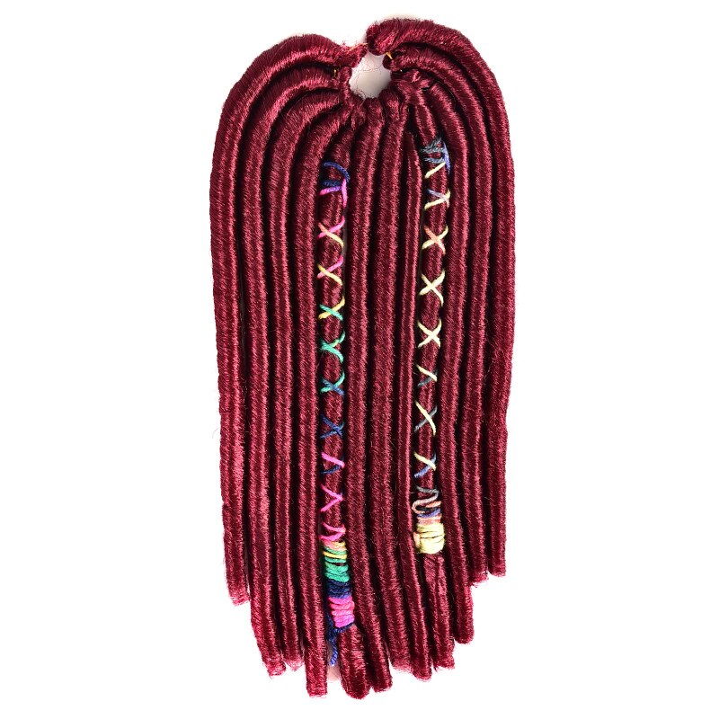 12stands/pack 18inch Crochet Braids Dreadlocks Hair Extensions Synthetic Hair Straight Soft Styles Dread Braids: 1B/27HL