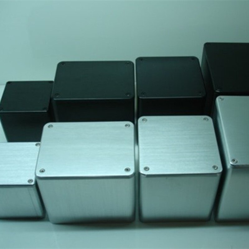 Transformer cover very fine brushed aluminum 110*110*110mm bright silver