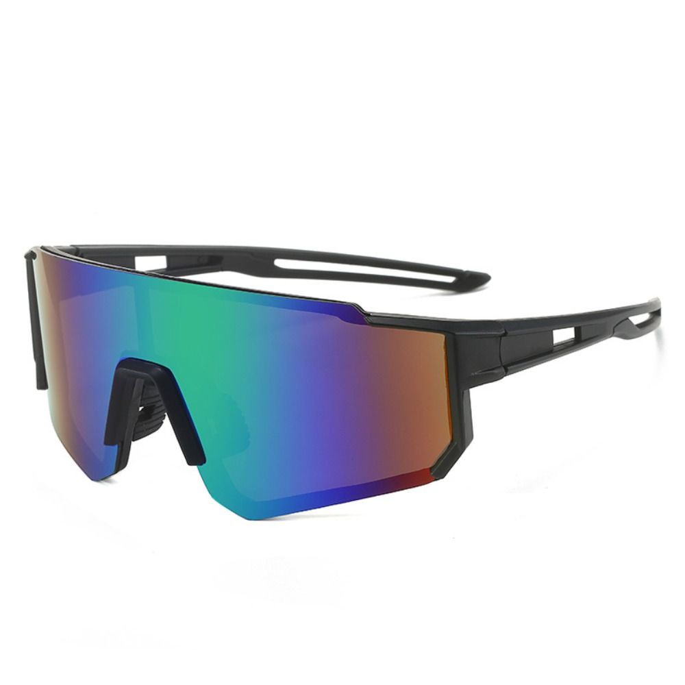 Uv400 cykelsolglasögon personliga hd-linser vintage uv-resistenta cykelglas överdimensionerade vindtäta utomhussportglasögon motocross: Grön