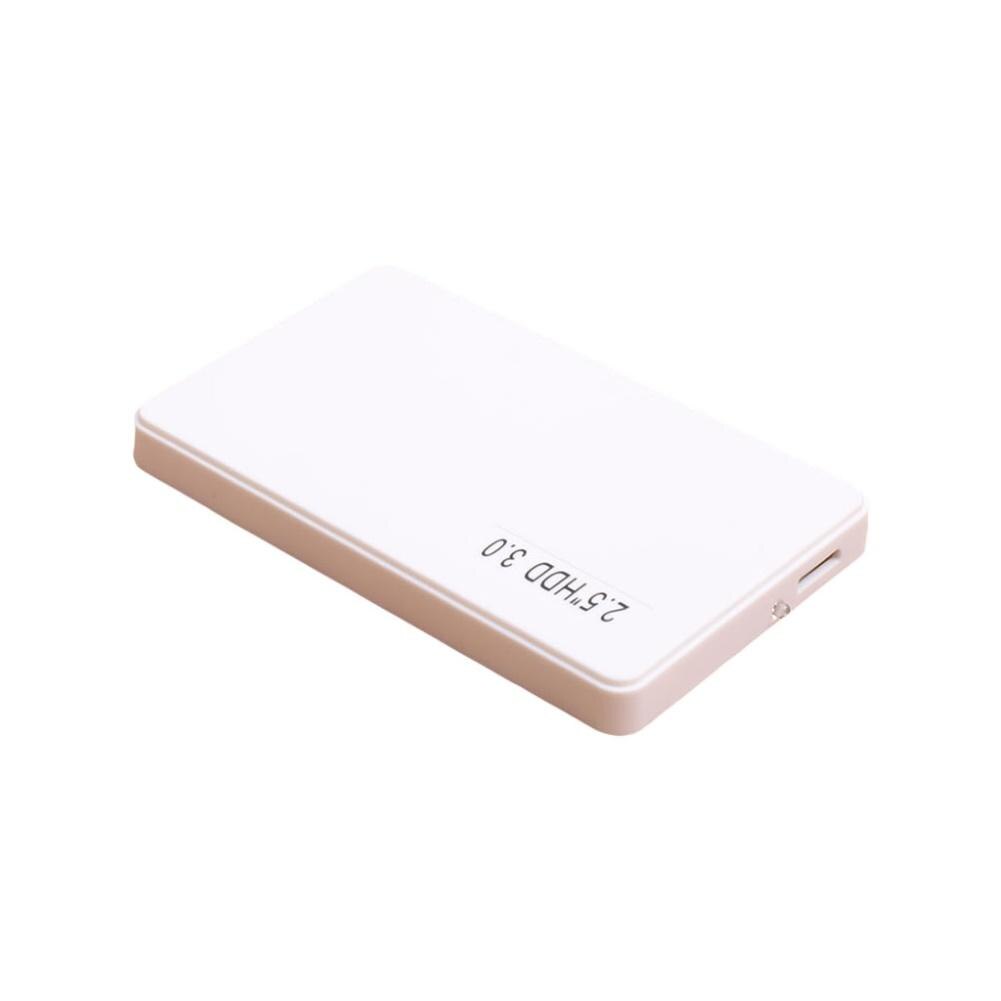 2.5 Inch USB 3.0 SATA SSD Enclosure Hard Disk Case HDD Box Adapter for Laptop Hard Disk Case for 2.5inch SATA laptop hard drives: White