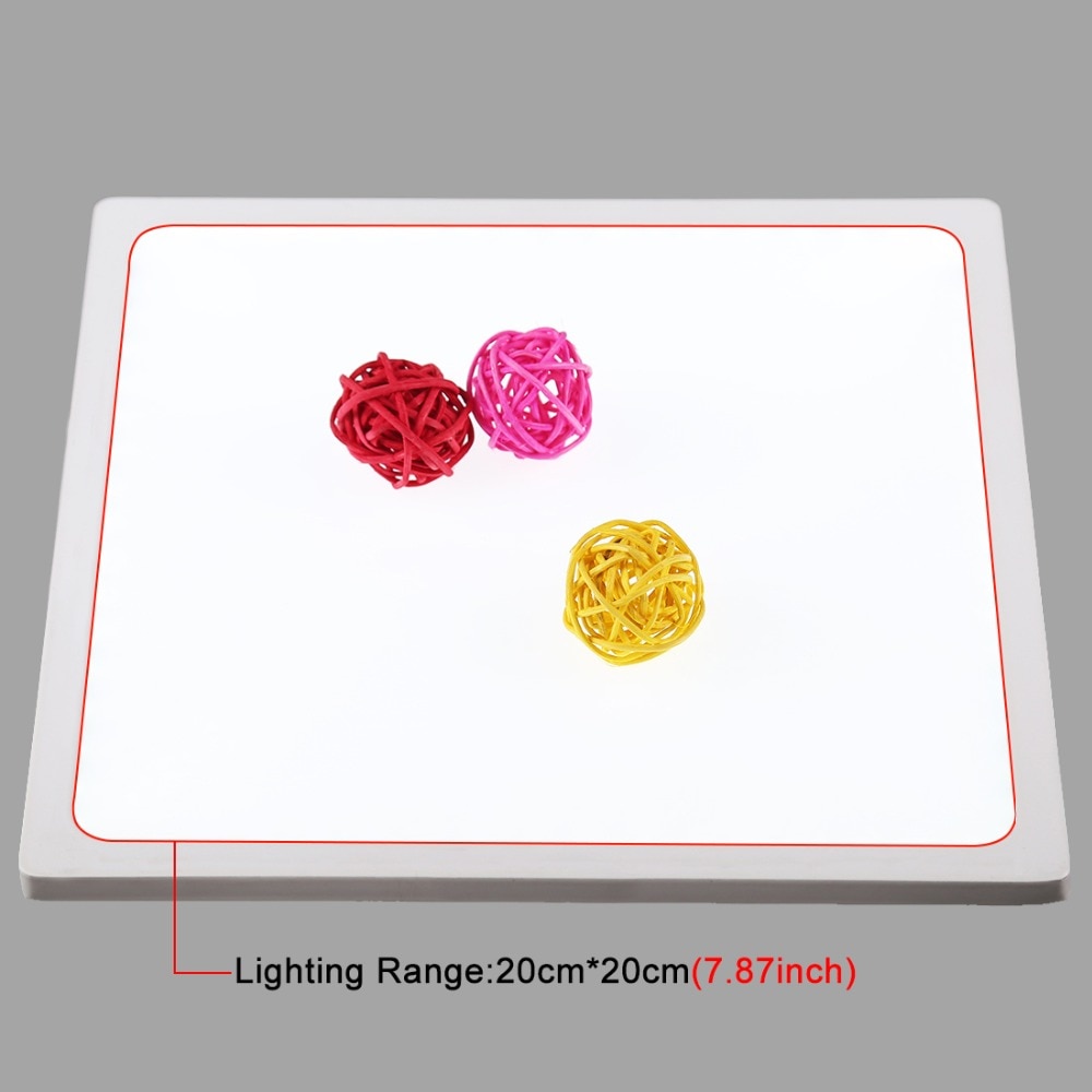 PULUZ Mini 22.5 LED Photography Shadowless Bottom Light Shadow-free Light Lamp Panel Pad for 20 cm Photo Studio Box lightboxs