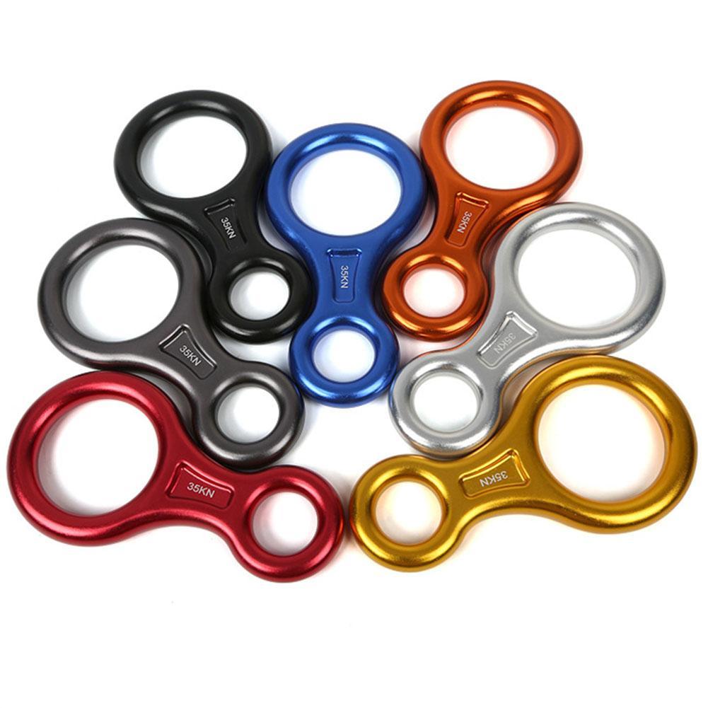 8 Woord Klimmen Ring Touw Descender Gear Zekeringsapparaat Downhill Acht Ringen Figuur Rock Klimmen Staartletters Kit Voor Outdoor Gereedschap