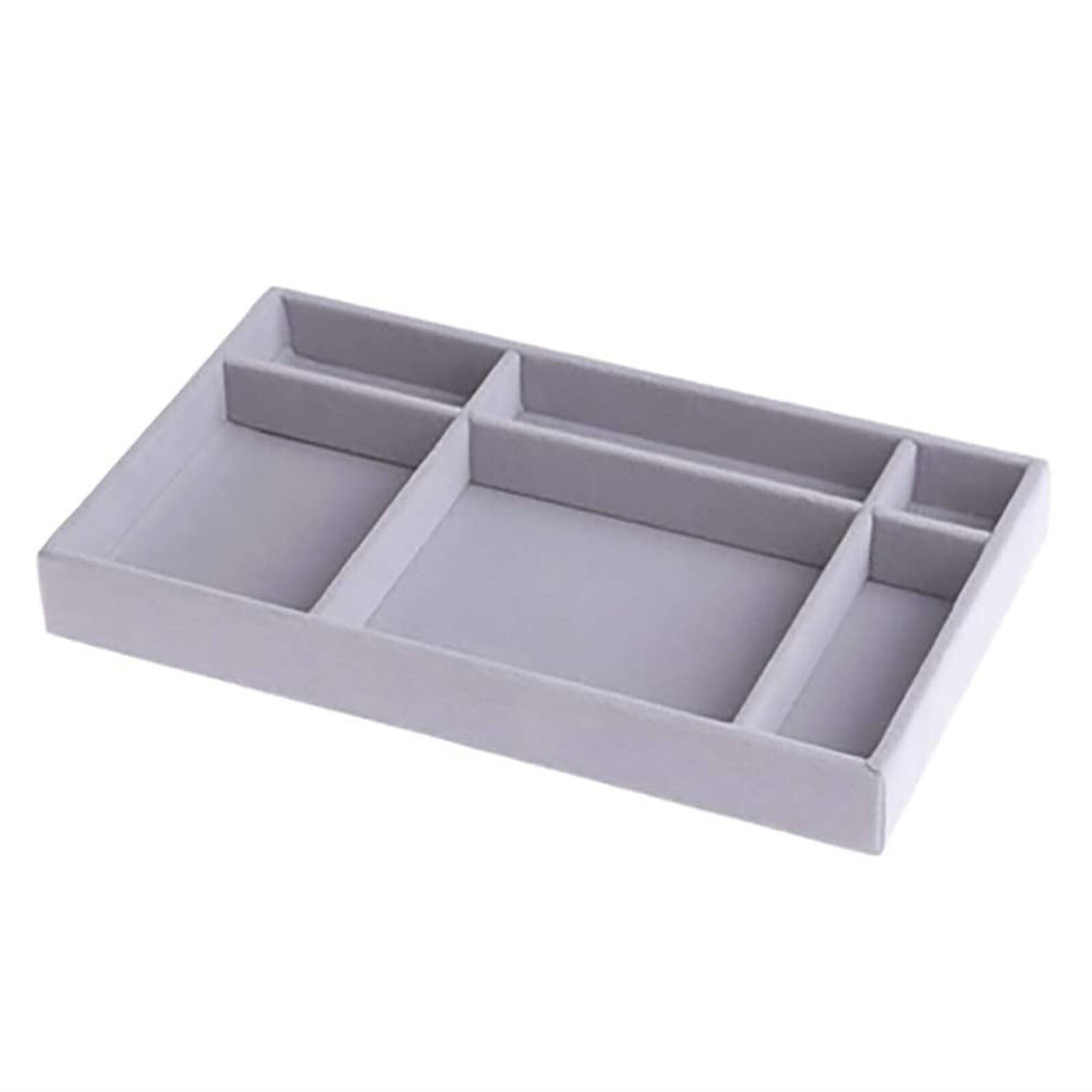 25# Velvet Ring Earrings Necklace Jewelry Display Organizer Box Tray Showcase Holder Jewelry Storage Box Earring Plate: E