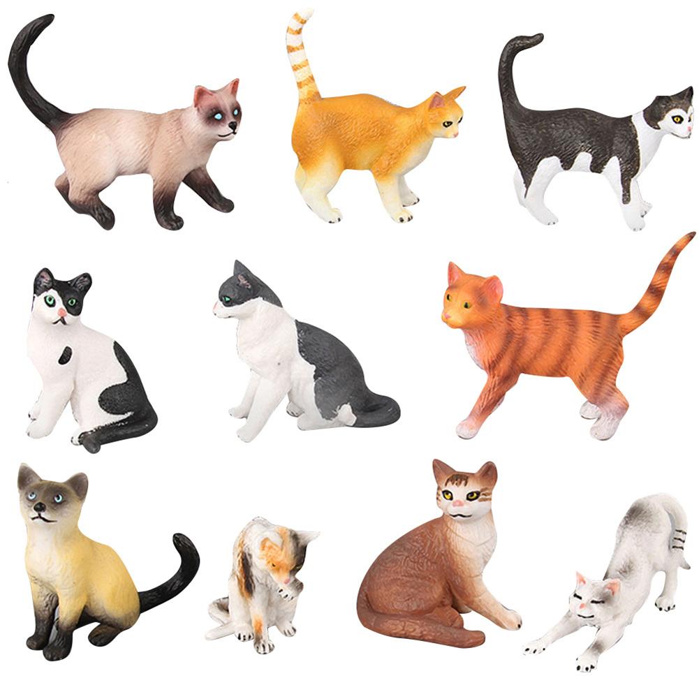 Simulation Mini Pet Model Cats Kitty Figure Model Statue Home Ornaments Kids Action Figure Decoration Toy