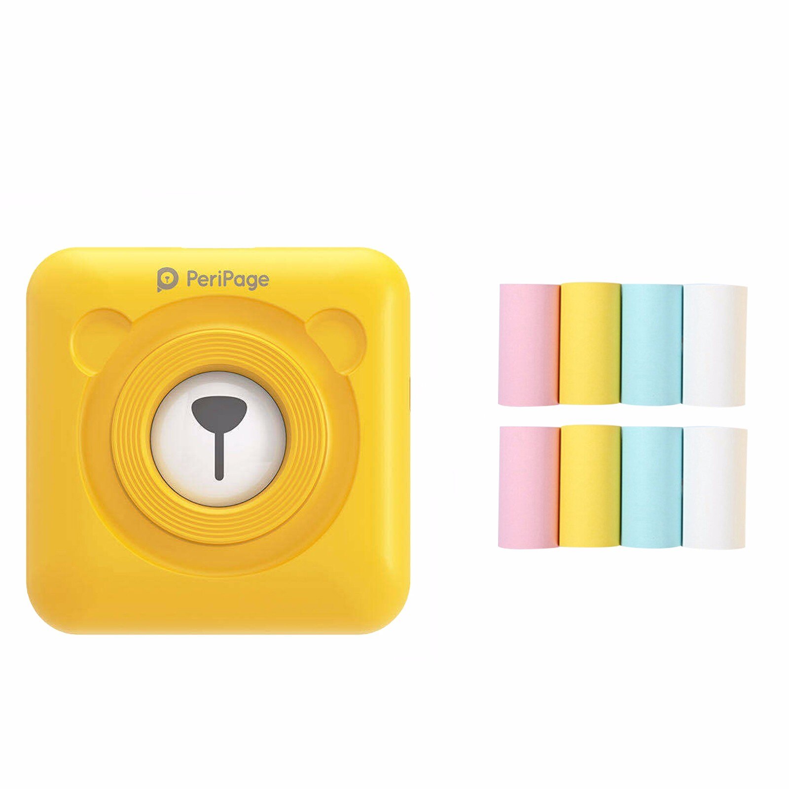 Peripage mini kannettava lämpötulostin paperivalokuvatasku 58 mm tulostus langaton bluetooth android ios -tulostin  #3: Keltainen