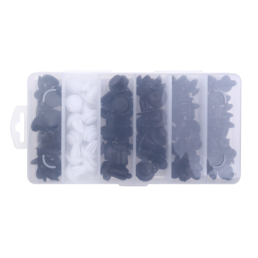 100 Stuks Auto Voertuig Body Plastic Push Pin Klinknagel Bevestigingsmiddelen Trim Clip Moulding Clips Schroevendraaier Bumper Fastener Kit Auto