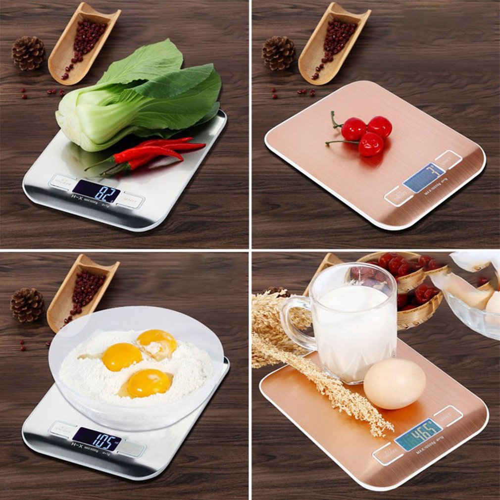 Stainless Steel Electronic Weighing Scales Portable Kitchen Vegetables Weight Balance Multifunctional Digital Food Scalediscount