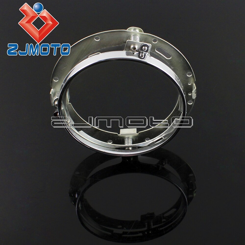 Chrome Motorcycle 7 "Ronde Koplamp Mount Ring Led Koplamp Houder Beugel Voor Harley Softail Dyna Fld Touring