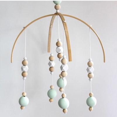 52 Cm * 32 Cm Diy Macaron Kleur Houten Bal Decor Banner Babykamer Decoratie Beddengoed Bumpers Kids Party Ballen kids Girls Room Decor: J