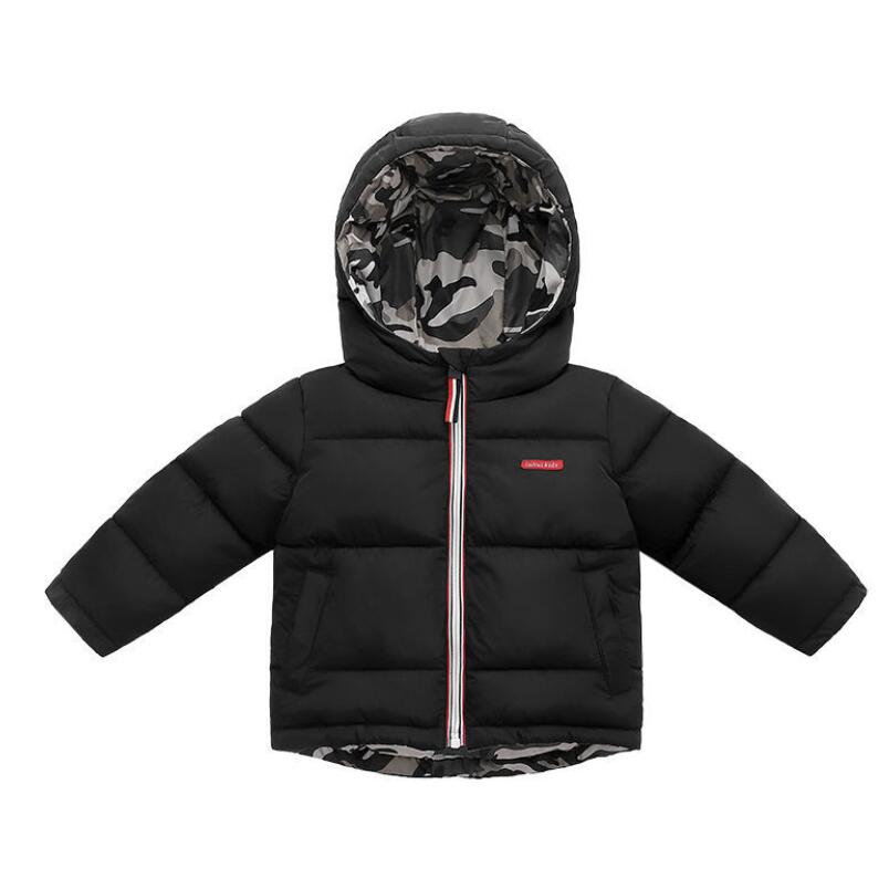 Baby Meisjes Jongens Parka Light Kids Jas Kap Witte Eend Down Jas Winter Kinderen Jas Peuter Bovenkleding Warme Sneeuw Jas: Black / 2T