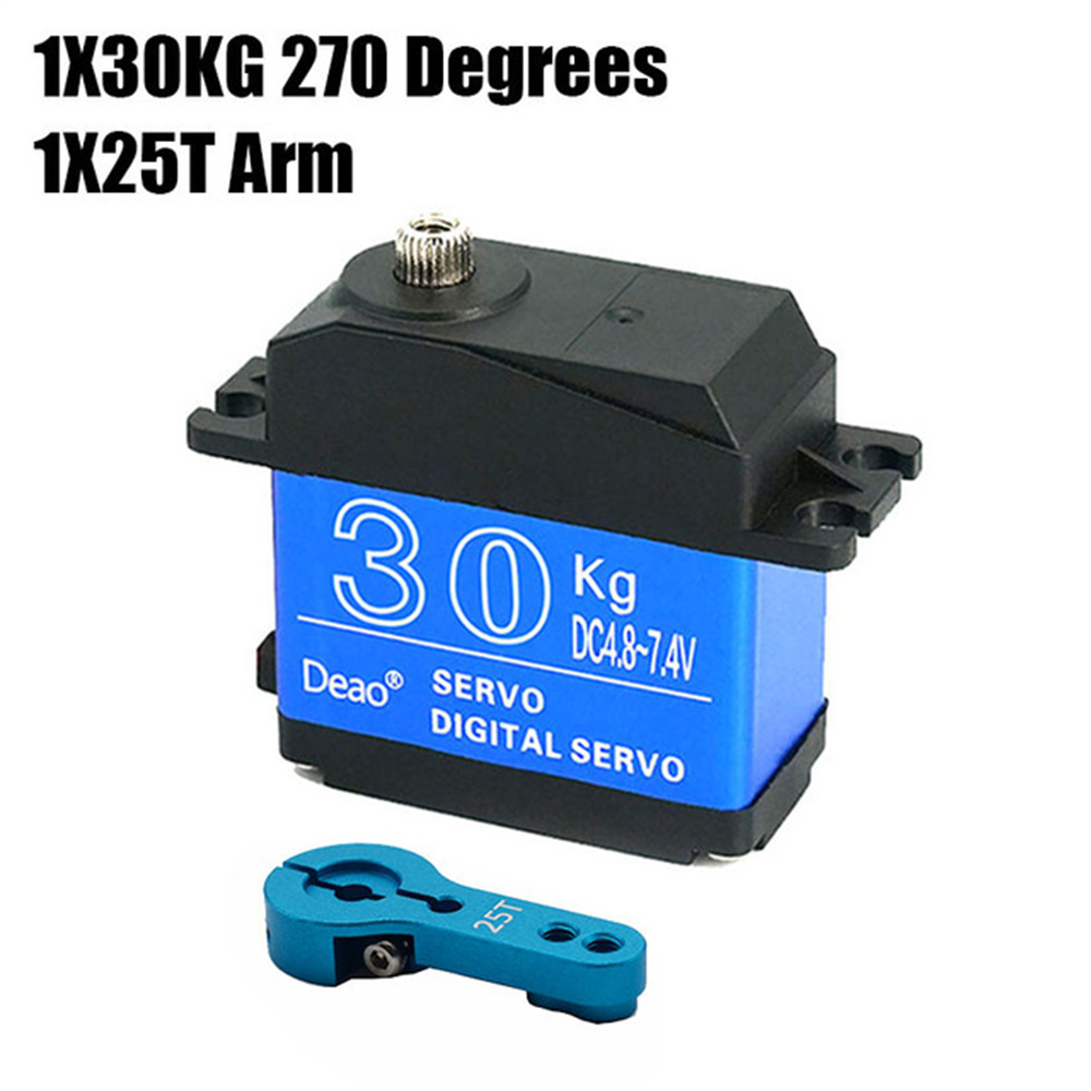 Hoog koppel digitale servo waterdicht 20KG 25KG 30KG 35KG servo 180 graden 270 graden metal gear 25T RC vrachtwagen mechanische arm