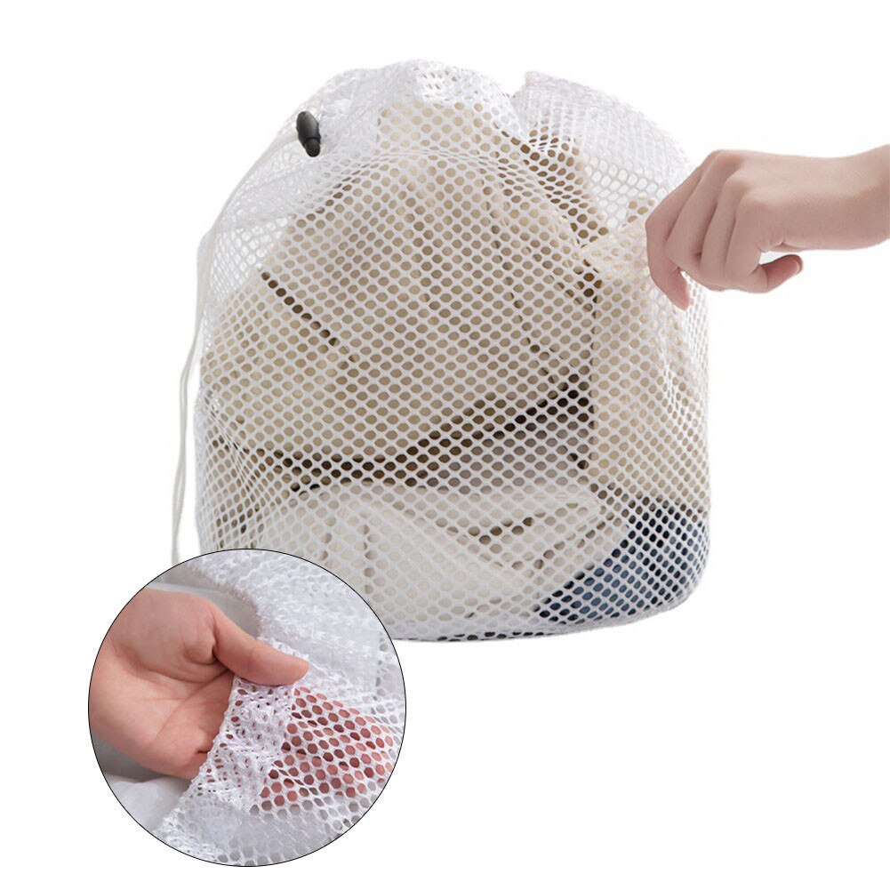 Washing Machine Mesh Net Drawstring Net Bags Underwear Bra Laundry Bag Basket Household Clean Organizer Drawstring Beam Port