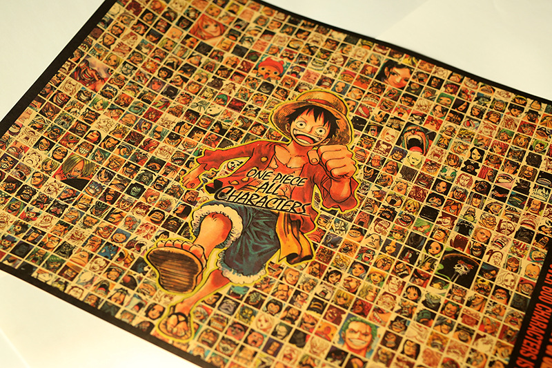 One Piece Large Size Kraft Paper Retro Poster Decoration Wallpaper Posters and Prints: A