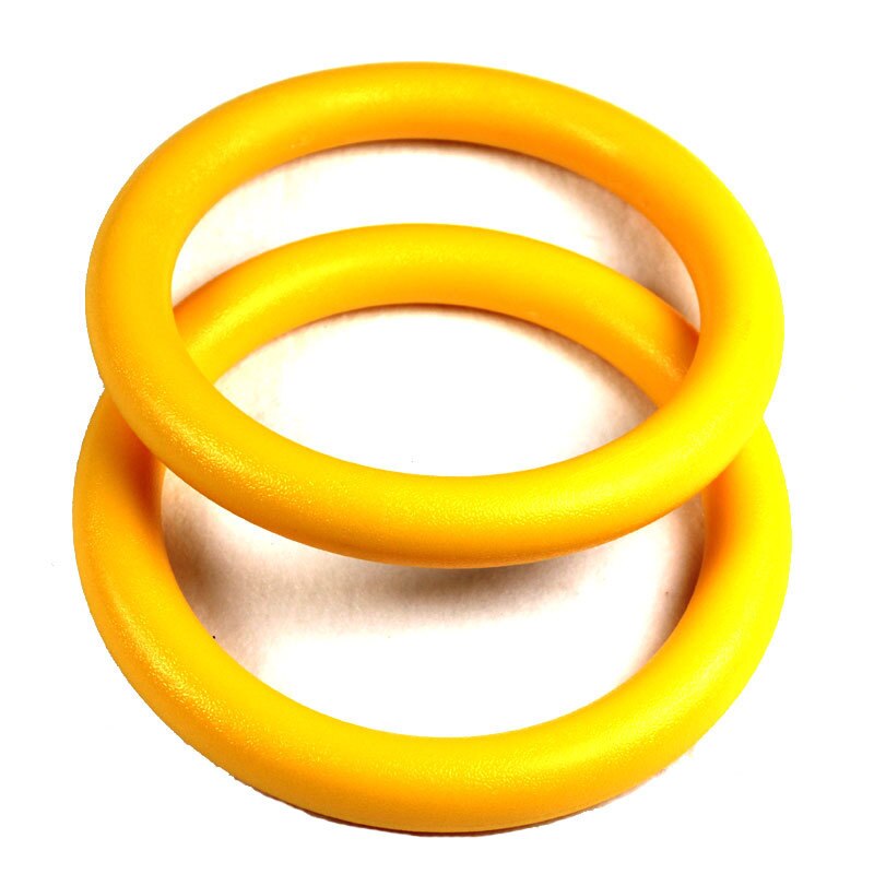 28mm abs gymnastikringe pull-up fitness gym ringe til arm bryst mavemuskel krop styrketræning crossfit træning: Gule ringe