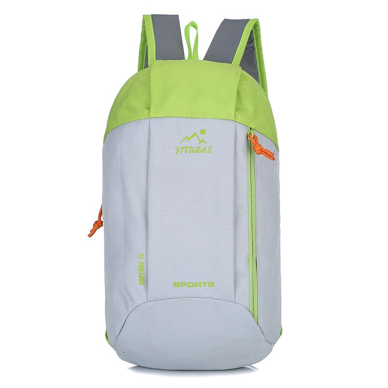 10L Outdoor Sport Licht Gewicht Waterdichte Rugzak Reizen Wandelen Tas Rits Verstelbare Riem Camping Knapzak Mannen Vrouwen Kind: 8C Gray Green