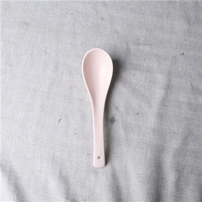 17cm Effen Matte Keramische Lange Lepel Onder Glazuur Porselein Koffie Melk Roeren Soeplepel Huishoudelijke Noodle Lepel Keuken Tool: Pink