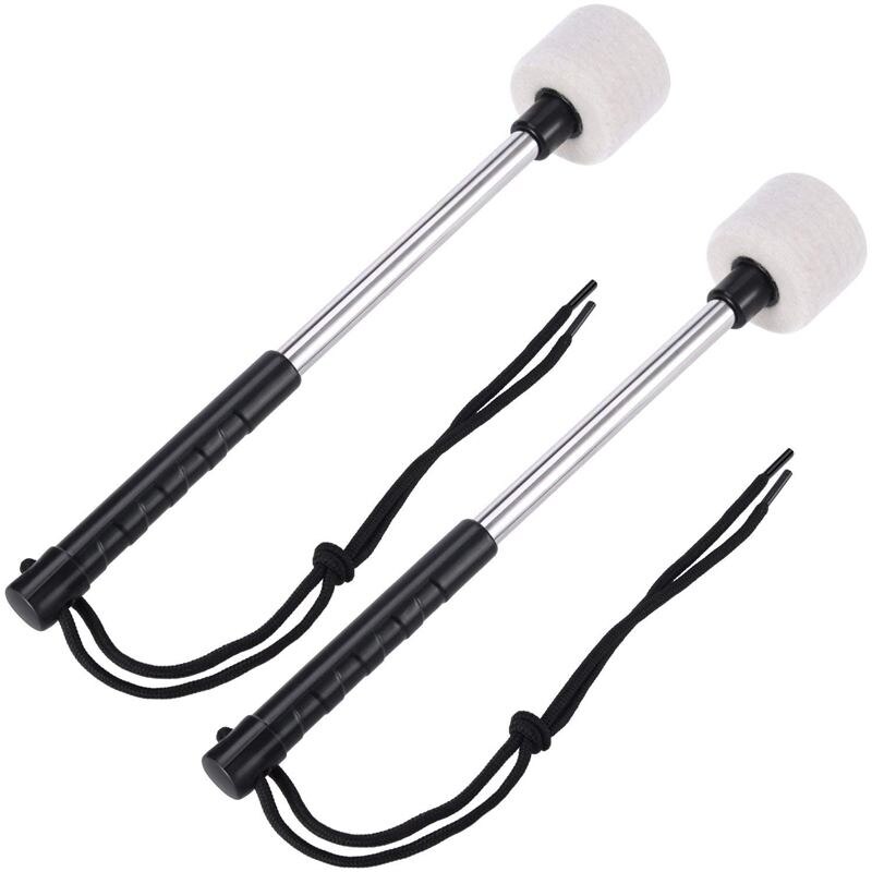 Jiozermi 2 Pcs Drum Hammer 12.8 Inch Length, Wool Felt Drum