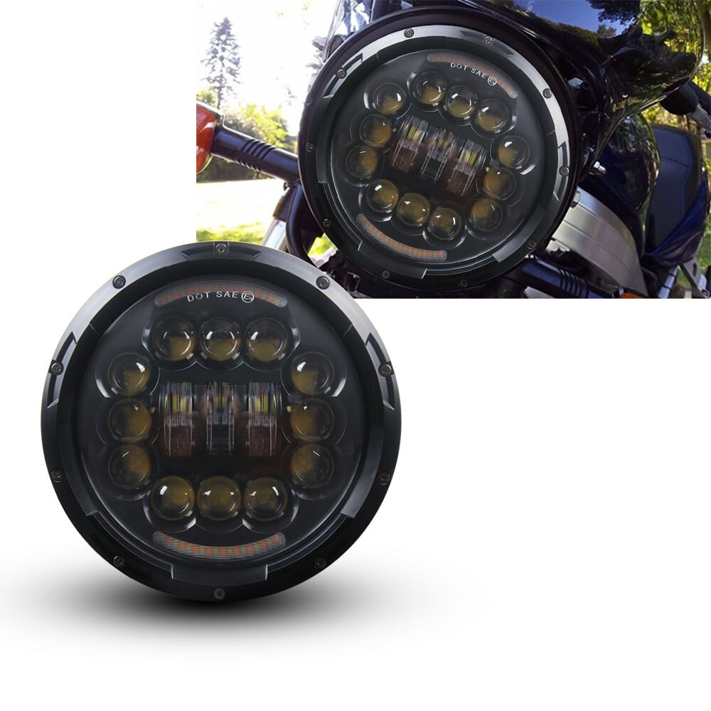 7" LED Headlights Projector LED Lights Bulb Headlamp 7 inch For FLSTC FLSTF FLSTFB: 90w