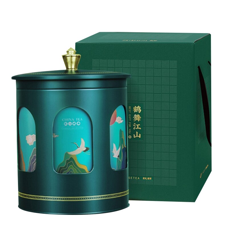 Tee Luftdichten Behälter Weißblech Lagerung Verpackung Panzer Verpackung Kasten einstellen für Weiß Tee Longjing Schwarz Tee Zinn Dosen Chinesischen GXMA: Grün Grün