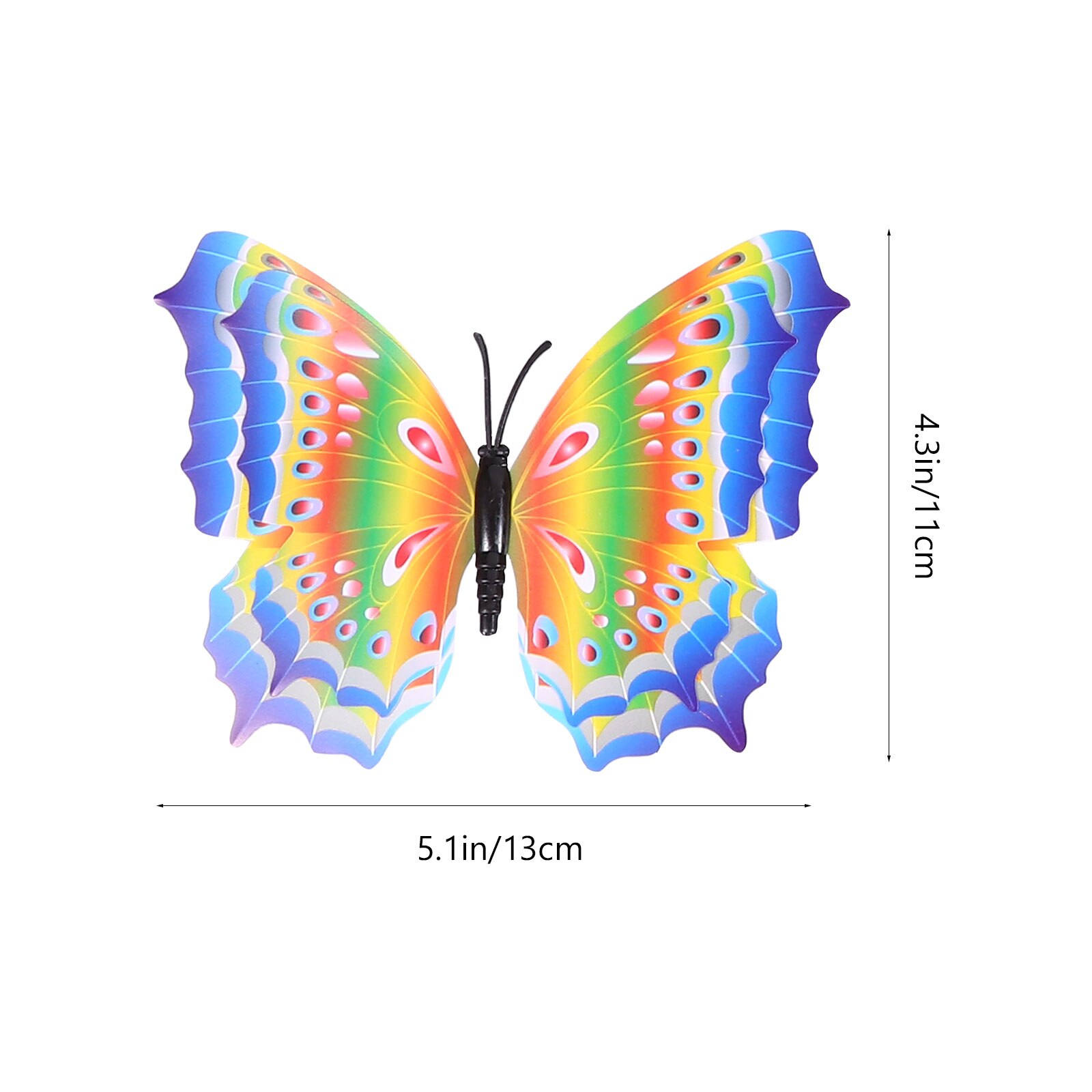 36pcs Double Layer 3D Butterflies Stickers Bridal Shop Living Room Stylish Butterfly Decor