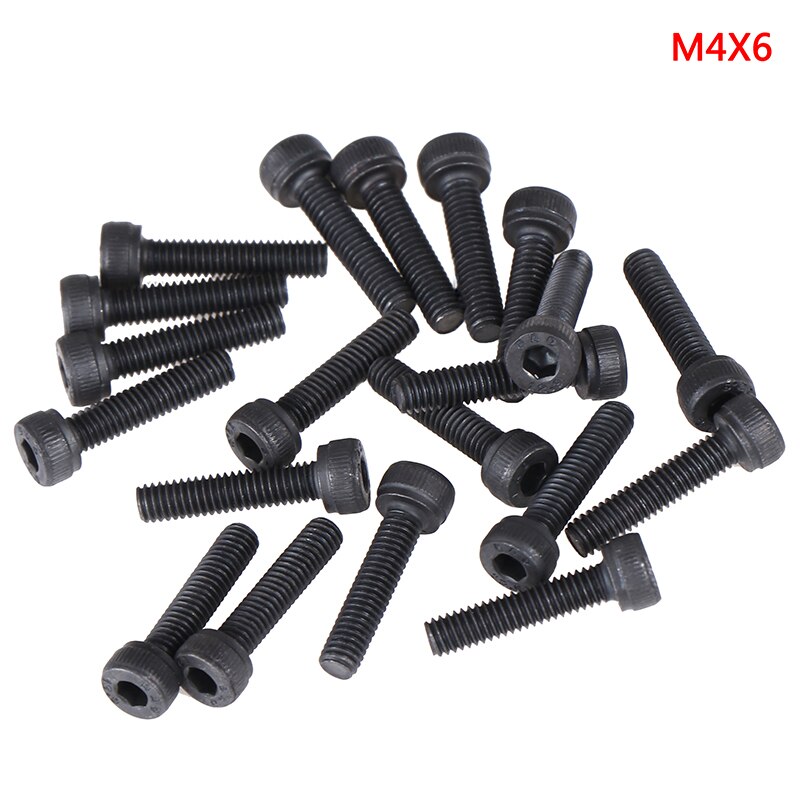 M4/M5/M6/M8 12.9Grade Steel Allen Hex Socket Cap Head Black Screw Bolt Furniture Fastener 20PCS