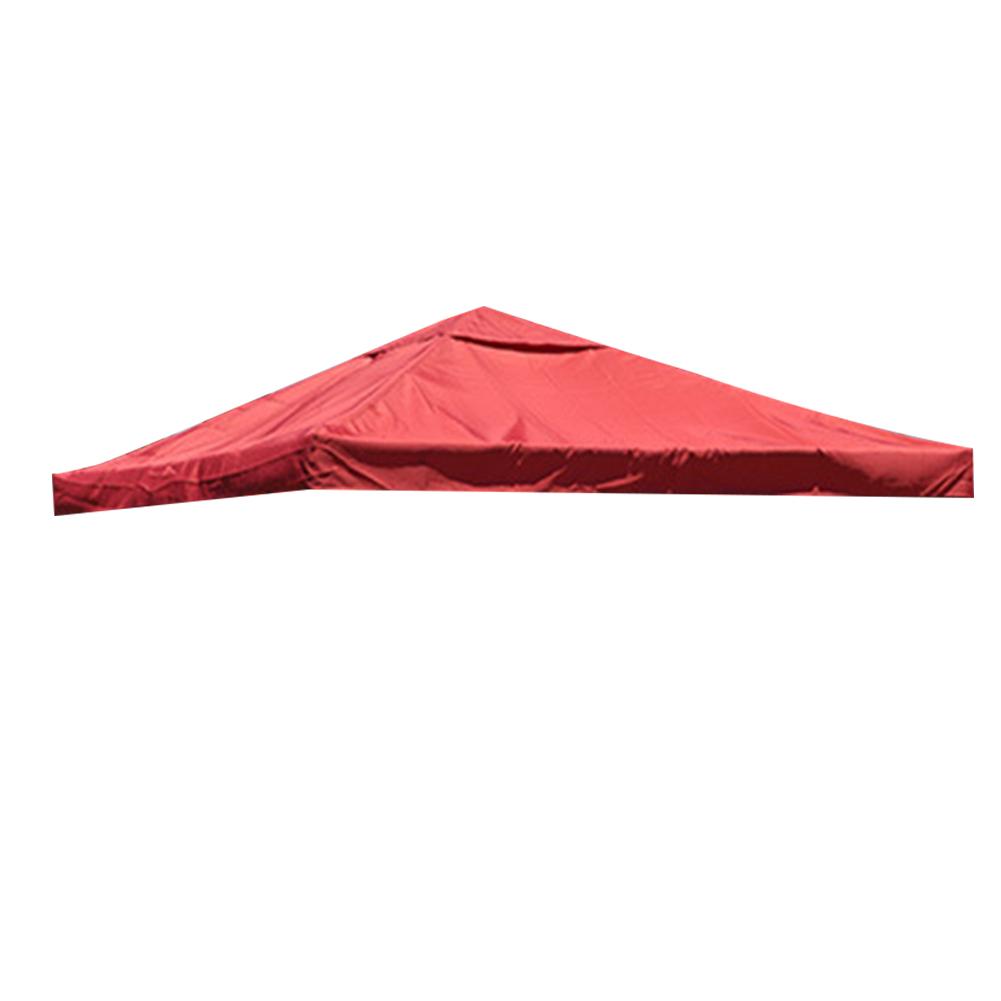 3x3m Outdoor Gazebo Cover Waterproof 300D Polyester Cloth Sun Canopy Gazebo Top Replacement Cloth Cover For Courtyard Garden: Burgundy