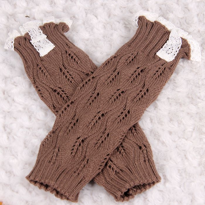 8 colours stijlen Kinderen breien opengewerkte Sok kant Beenwarmers met laarzen meisje winnaar Been Warmmer uit 7-12years: 3
