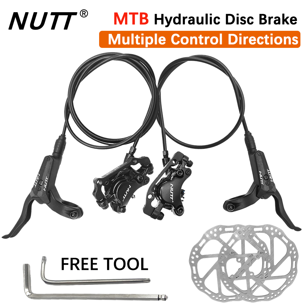 NUTT freno hidráulico A2 MTB bicicleta discos de aceite palanca 2 pistones 160MM 180MM Rotor pinza delantera trasera izquierda derecha para piezas de bicicleta