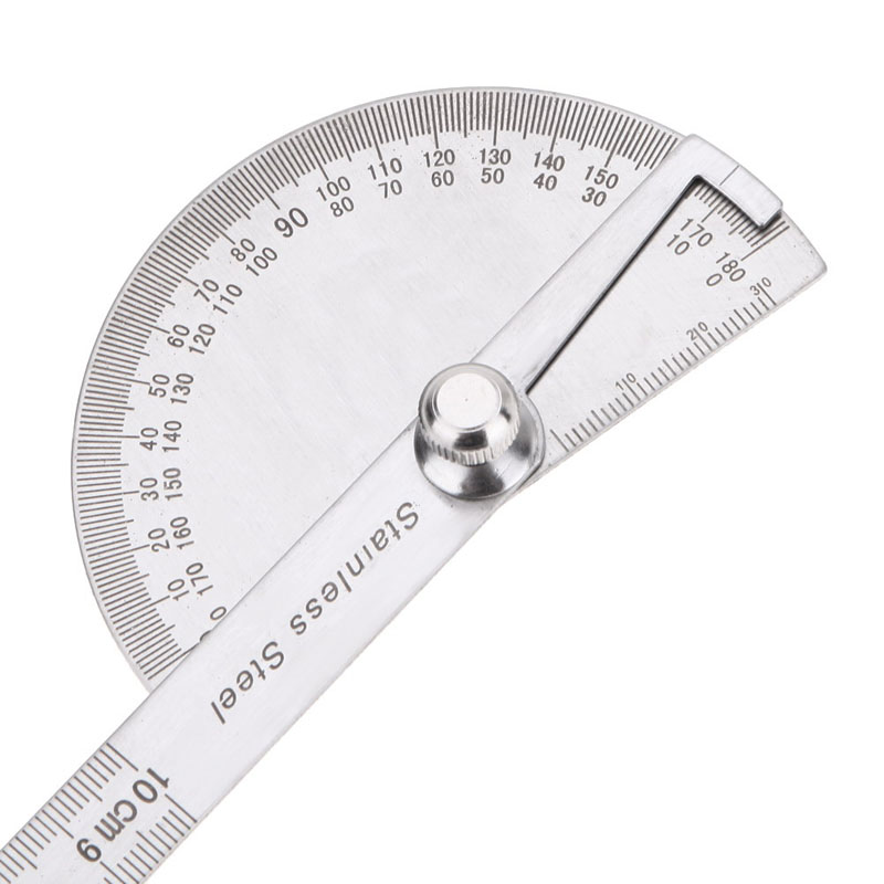 180 Degree Stainless Steel Protractor Angle Finder Rotary Measuring Ruler Measuring Ruler Woodworking Tools for Measuring Angles