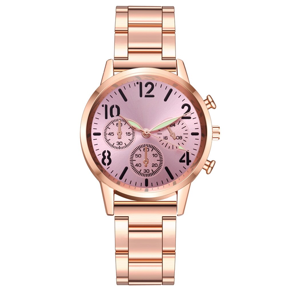 Dames High-End Quartz Horloge Roestvrij Staal Lichtgevende Wijzerplaat Leisure Horloge Armband Horloge Quartz Klok Relogio Feminino