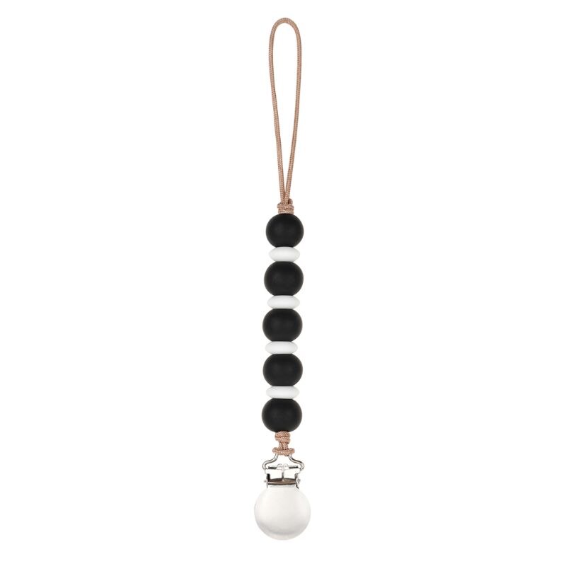 OOTDTY Clips factices bébé garçons filles sucette chaîne Silicone dentition soulagement jouets perles apaisie porte-sucette Clips bébé douche: 62